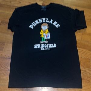 Penny lane Springfield Illinois double sided psychedelic print T-shirt men's L